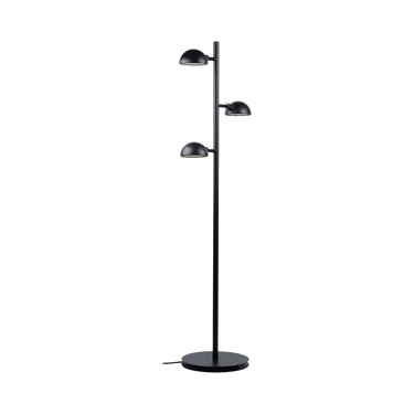 Elegant Black Floor Lamp with Adjustable Heads for Living Room – Modern Standing Lamp for Reading and Working 0